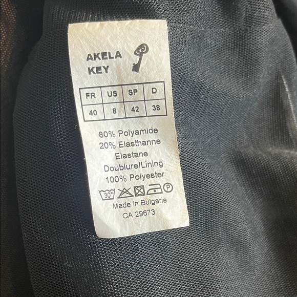 Akela Key – Black Utility Spandex Bubble Parachute Mini Dress Size Large - Picture 7 of 8